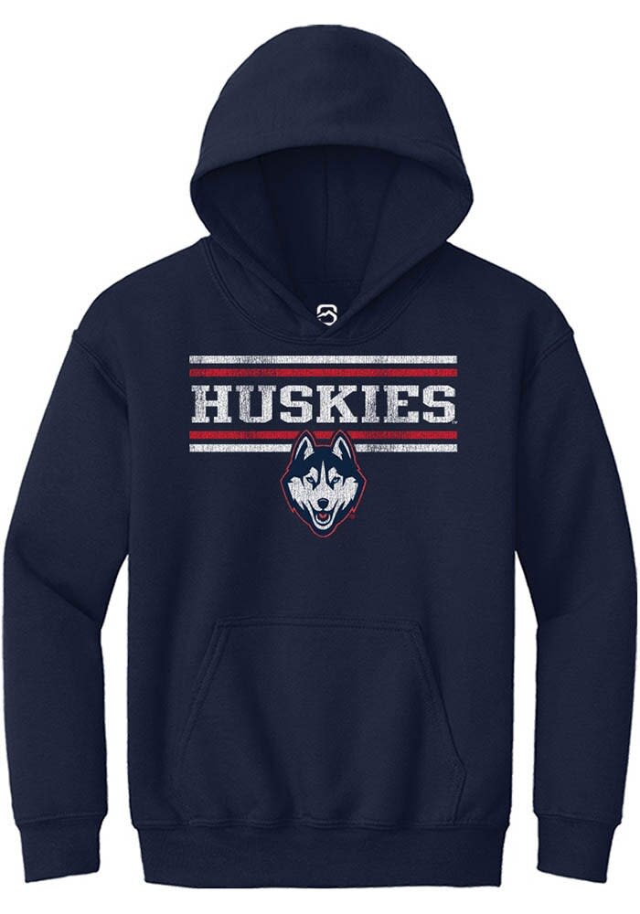 UConn Huskies Youth Bars Navy Hoodie