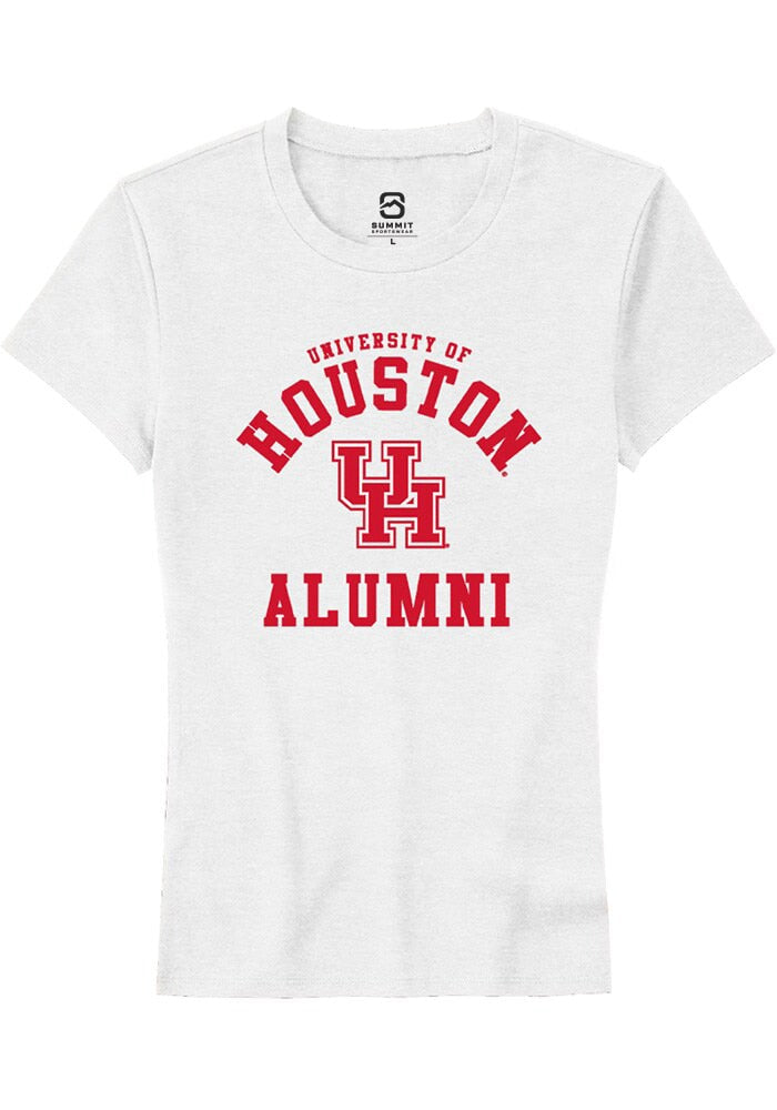Houston Cougars Womens White Alumni Arch Short Sleeve T-Shirt