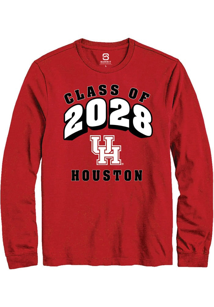Houston Cougars Red Class of 2028 Long Sleeve T-Shirt