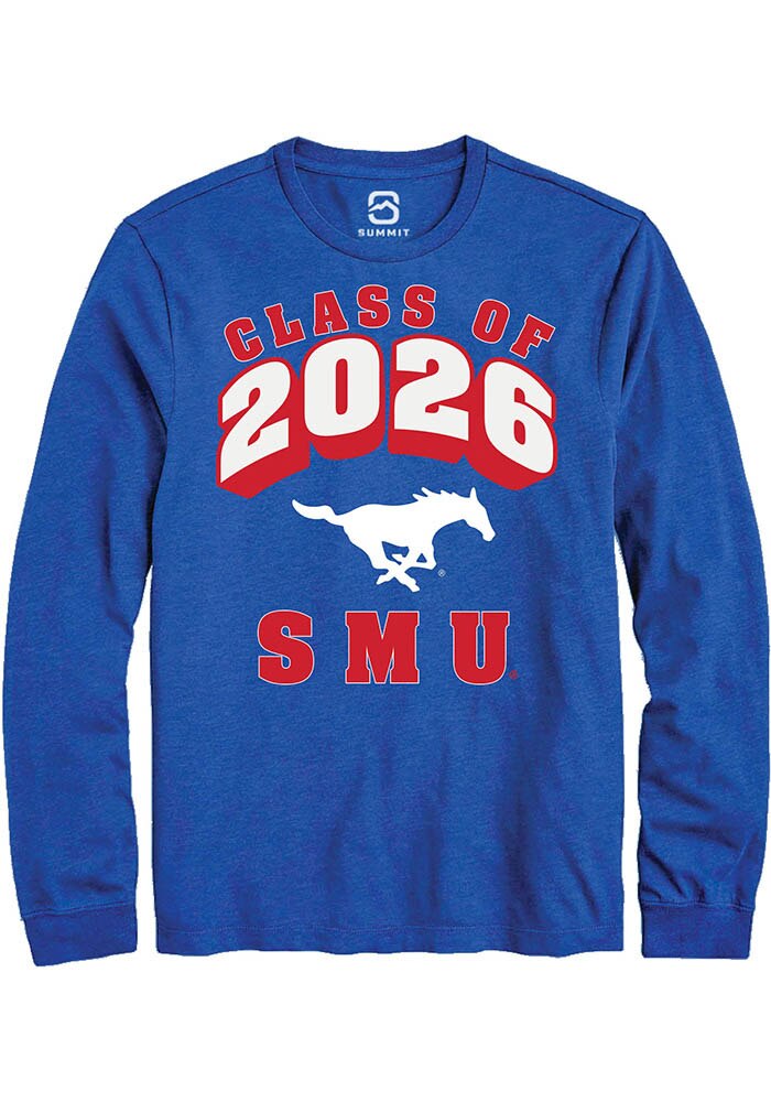 SMU Mustangs Blue Class of 2026 Long Sleeve T-Shirt