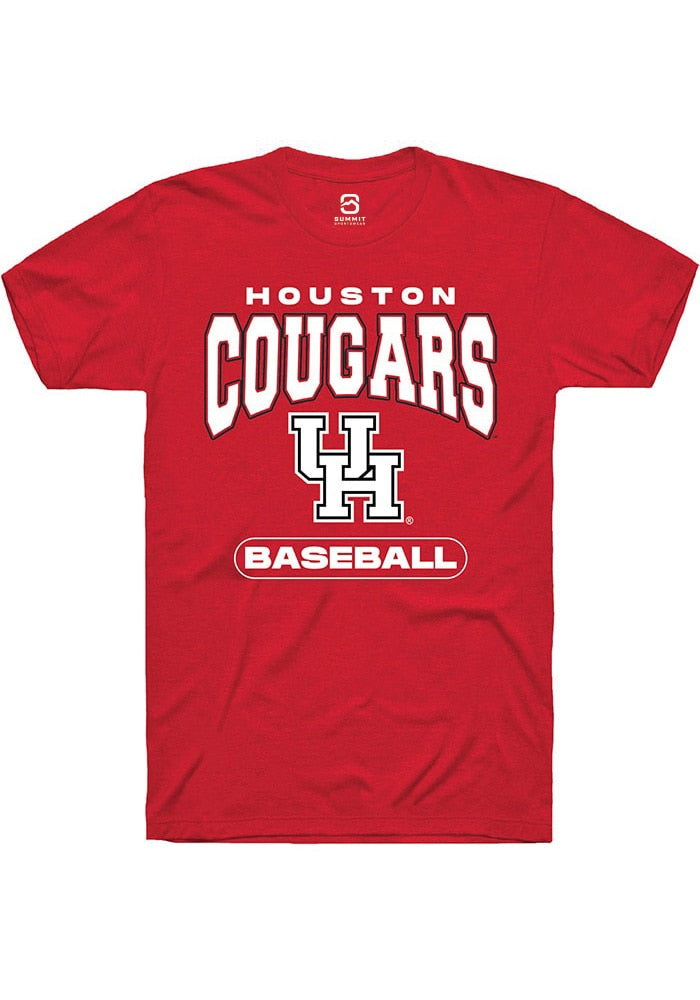 Houston Cougars Red Baseball Short Sleeve Fashion T-Shirt