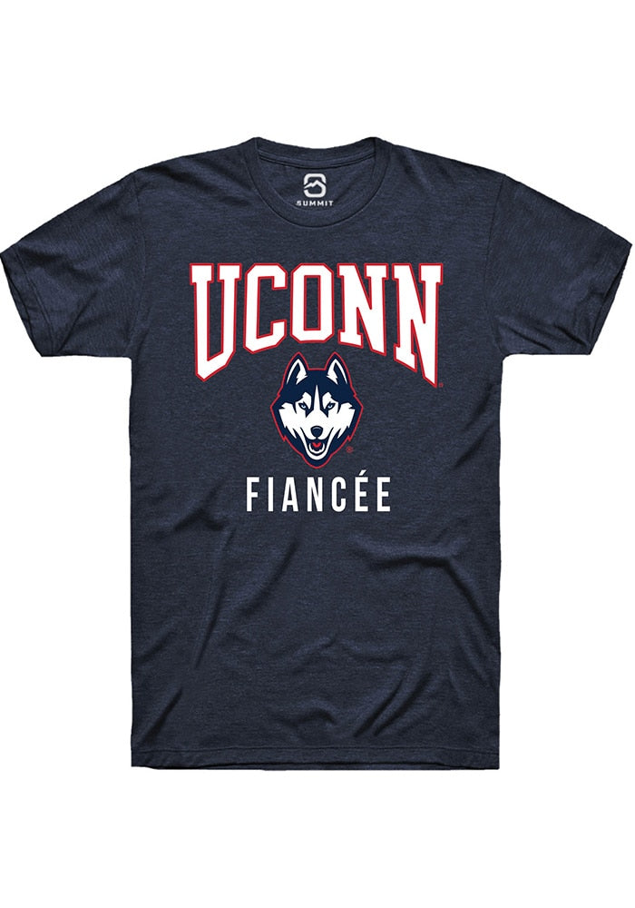 UConn Huskies Unisex Fiancee Heather Navy Short Sleeve T-Shirt