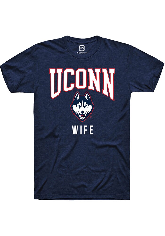 UConn Huskies Unisex Wife Navy Short Sleeve T-Shirt