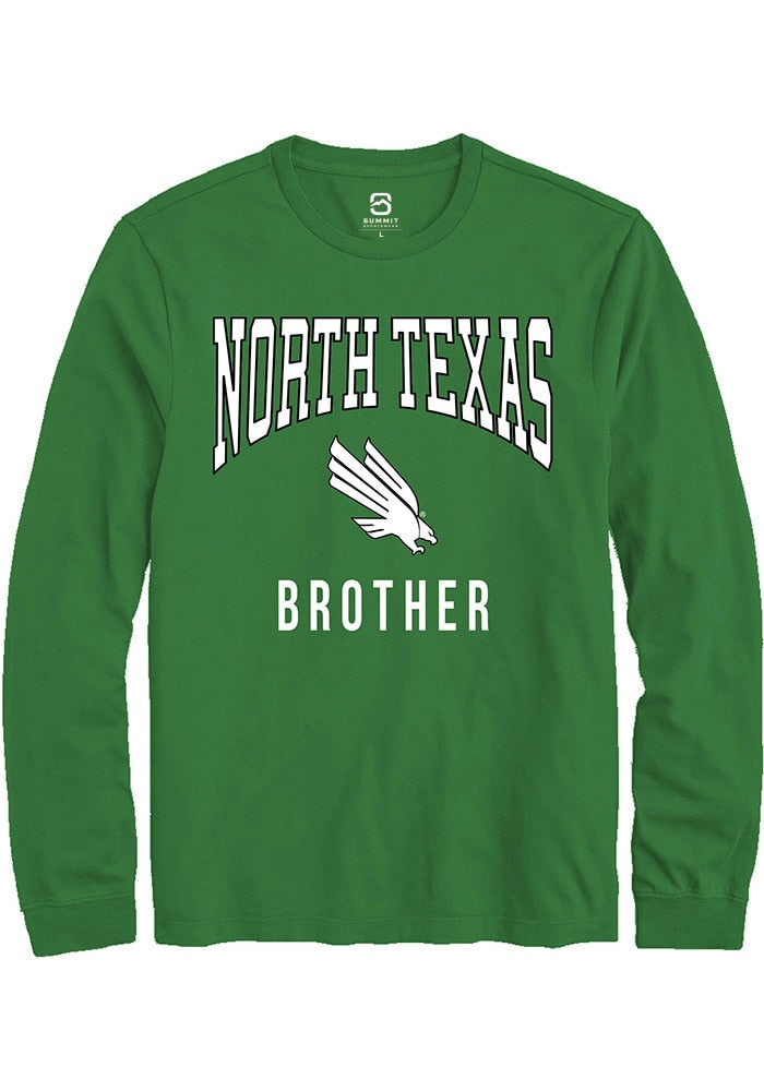 North Texas Mean Green Kelly Green Brother Long Sleeve T-Shirt