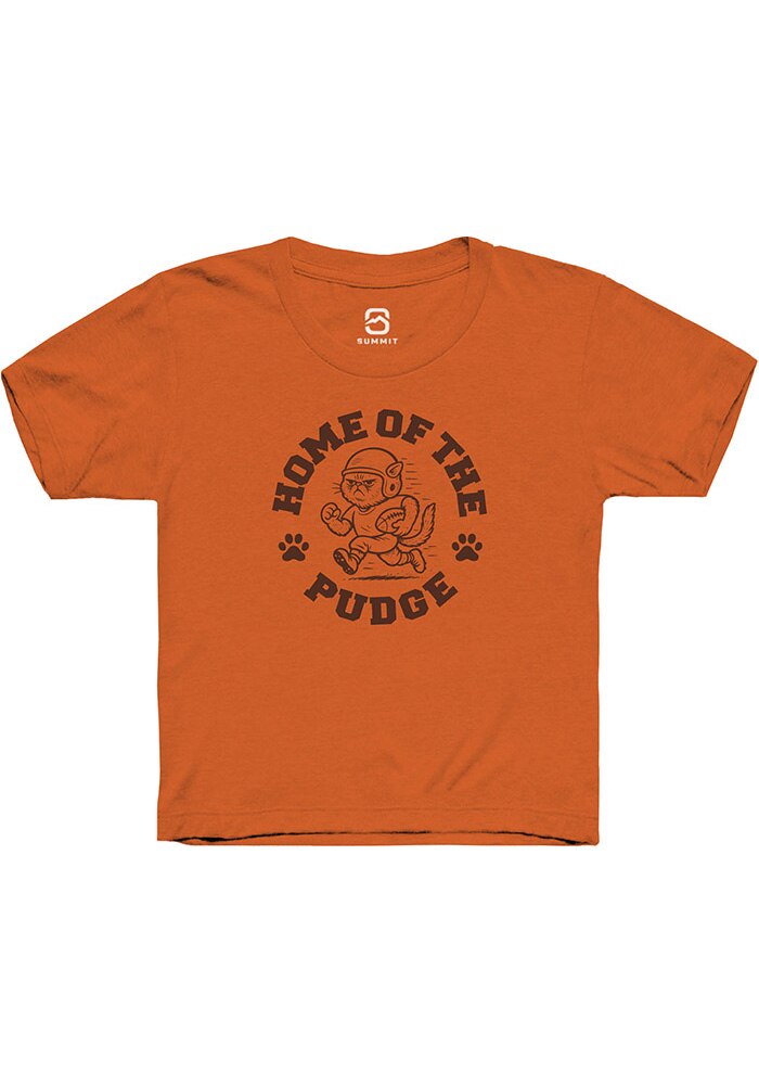 Youth Orange Home Of The Pudge Angry Short Sleeve T-Shirt