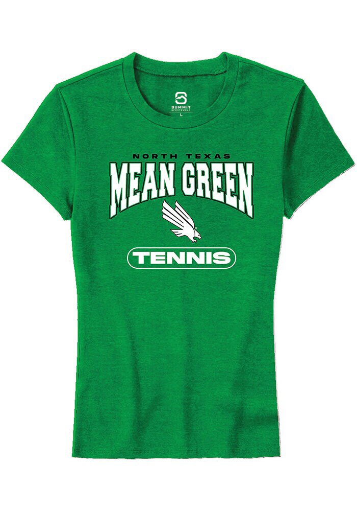 North Texas Mean Green Womens Kelly Green Tennis Short Sleeve T-Shirt