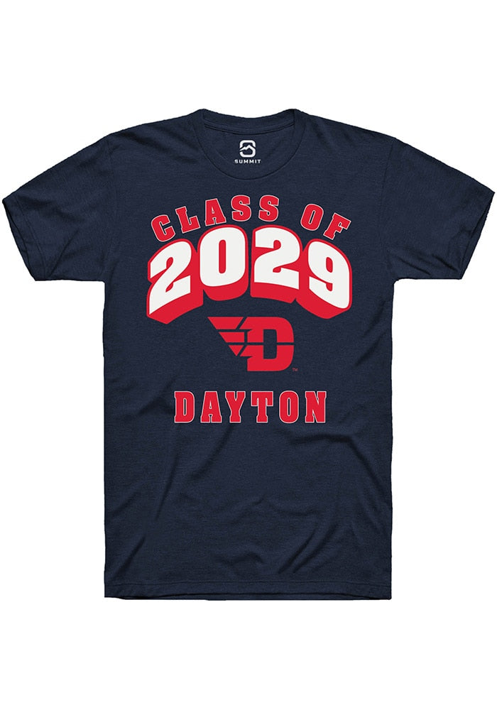 Dayton Flyers Navy Blue Class of 2029 Short Sleeve T-Shirt