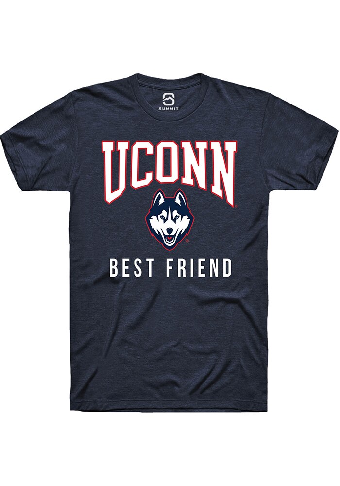 UConn Huskies Unisex Best Friend Heather Navy Short Sleeve T-Shirt