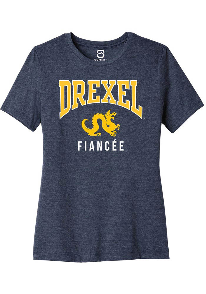 Drexel Dragons Womens Navy Blue Fiancee Short Sleeve T-Shirt