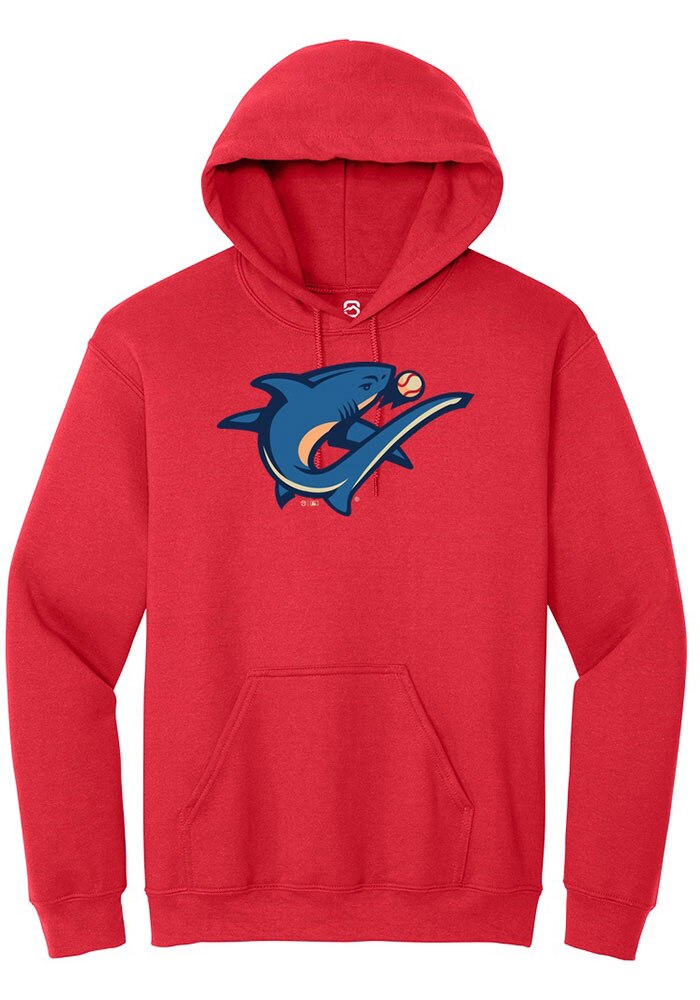 Clearwater Threshers Unisex Red Primary Logo Unisex Hoodie