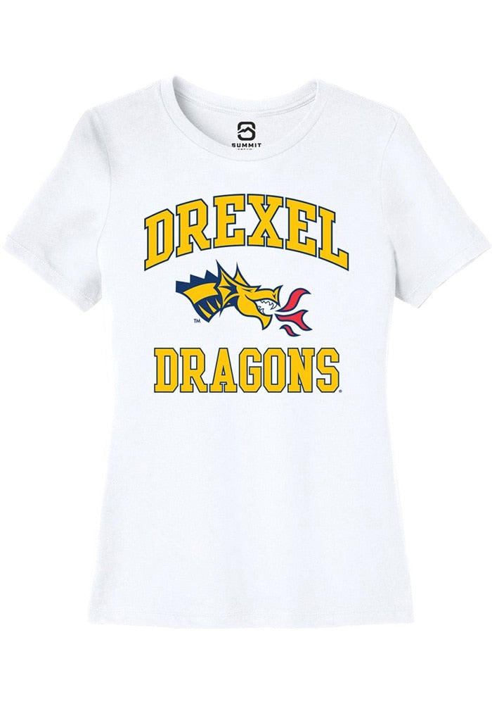 Drexel Dragons Womens White No 1 Neutral Short Sleeve T-Shirt