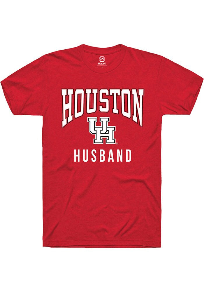 Houston Cougars Red Husband Short Sleeve T-Shirt