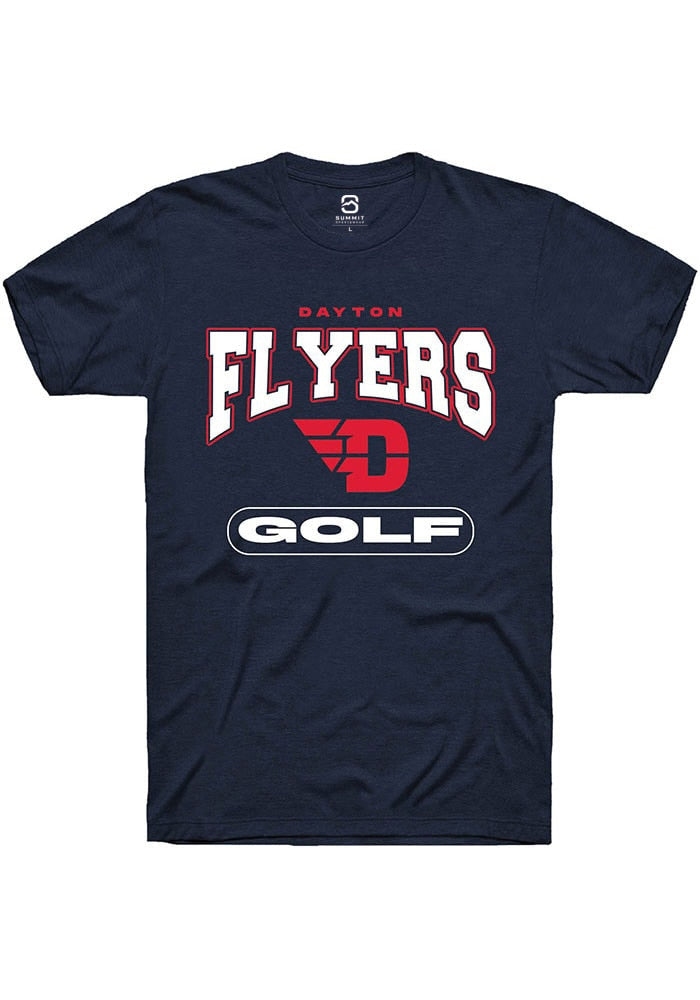 Dayton Flyers Navy Blue Golf Short Sleeve T-Shirt