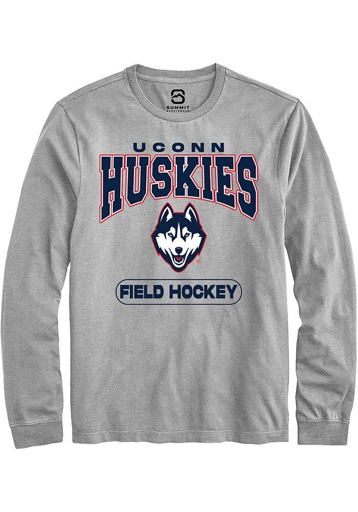 UConn Huskies Unisex Field Hockey Heather Grey Long Sleeve T-Shirt