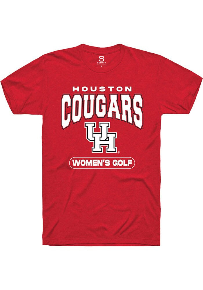 Houston Cougars Red Women's Golf Short Sleeve T-Shirt