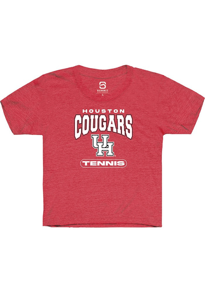 Houston Cougars Youth Red Tennis Short Sleeve T-Shirt