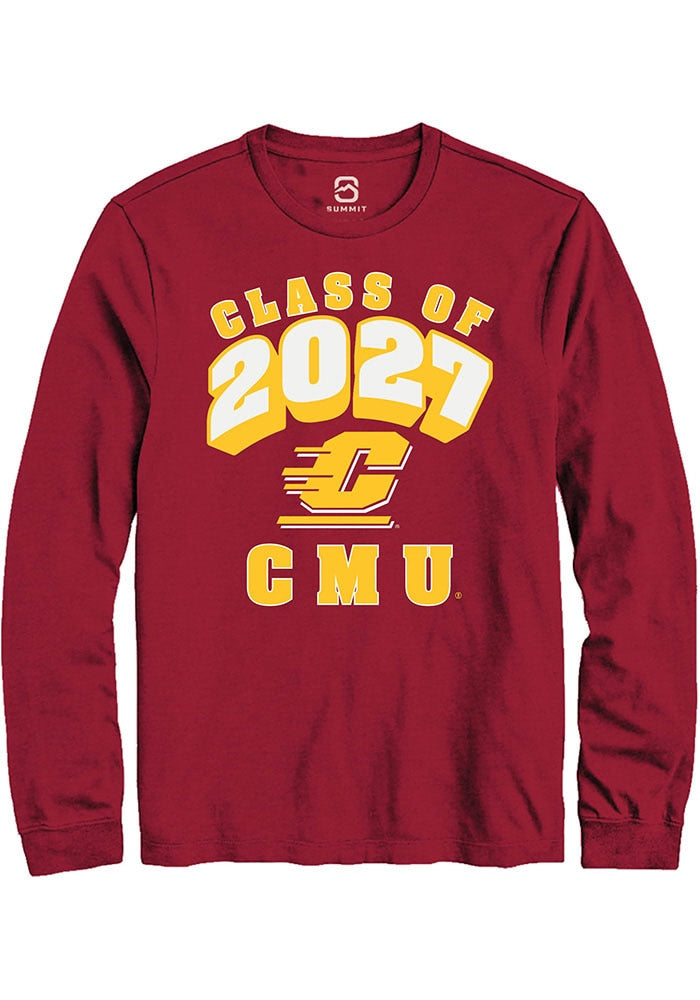 Central Michigan Chippewas Maroon Class of 2027 Long Sleeve T-Shirt