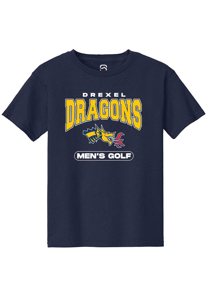 Drexel Dragons Youth Navy Blue Golf Short Sleeve T-Shirt