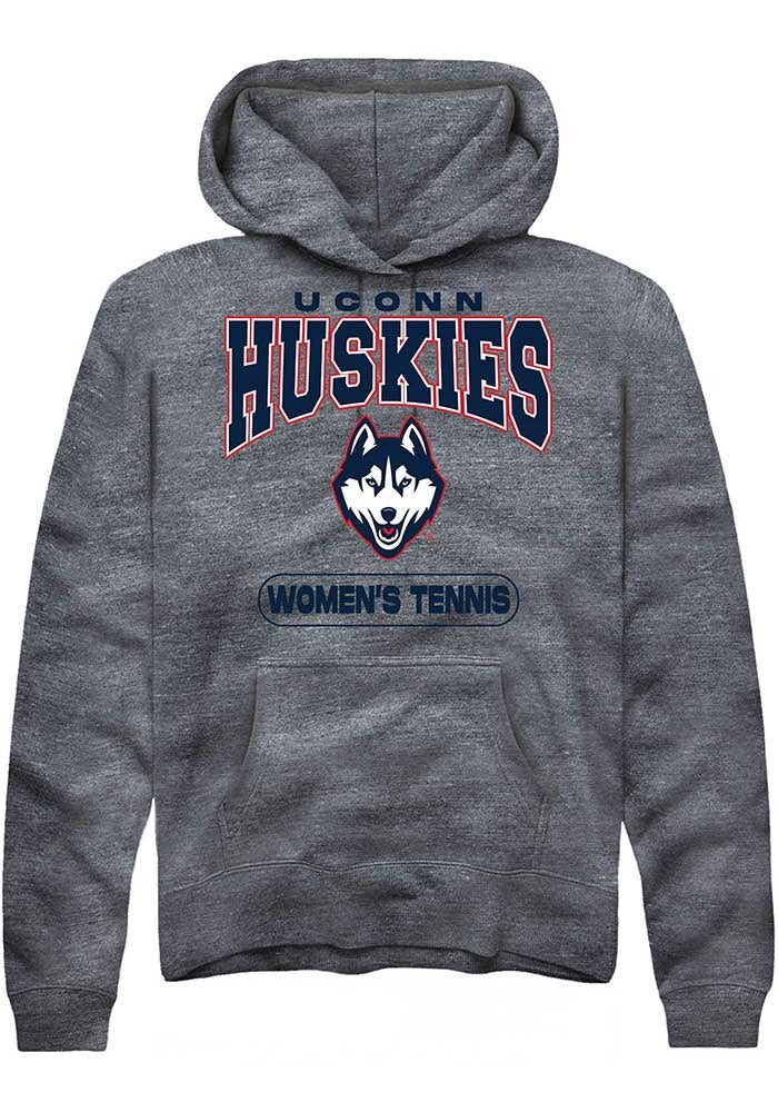 UConn Huskies Unisex Womens Tennis Charcoal Hoodie