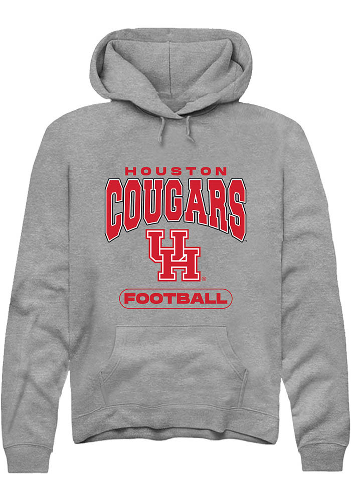 Houston Cougars Mens Graphite Football Long Sleeve Hoodie