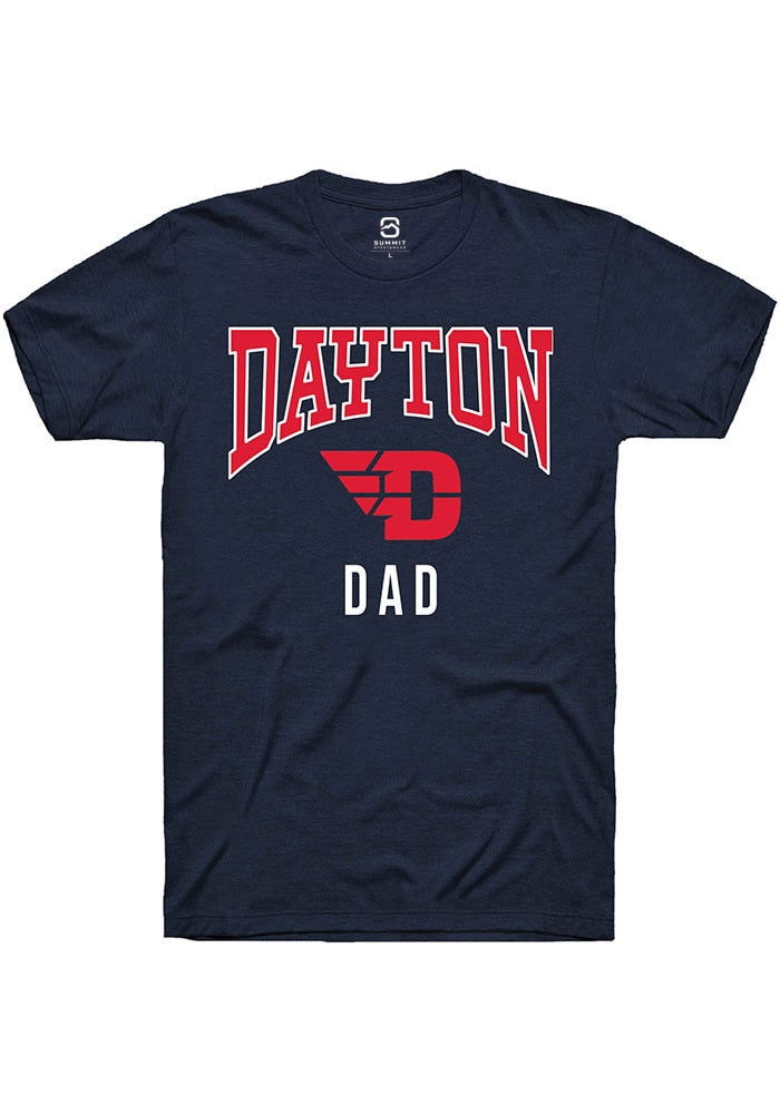Dayton Flyers Navy Blue Dad Short Sleeve T-Shirt