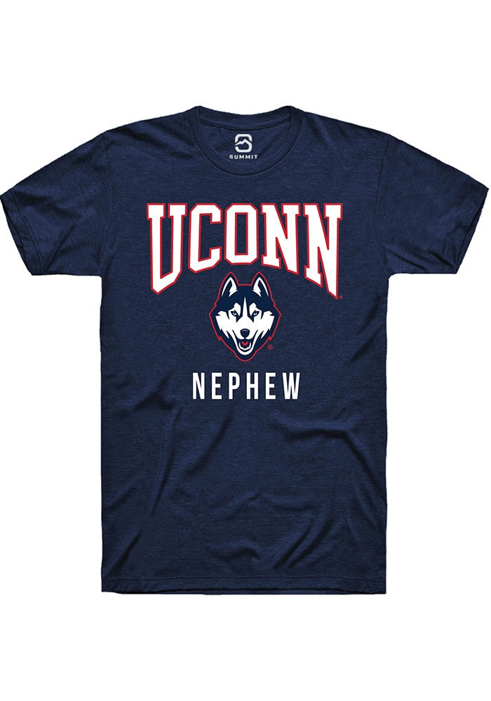 UConn Huskies Unisex Nephew Navy Short Sleeve T-Shirt
