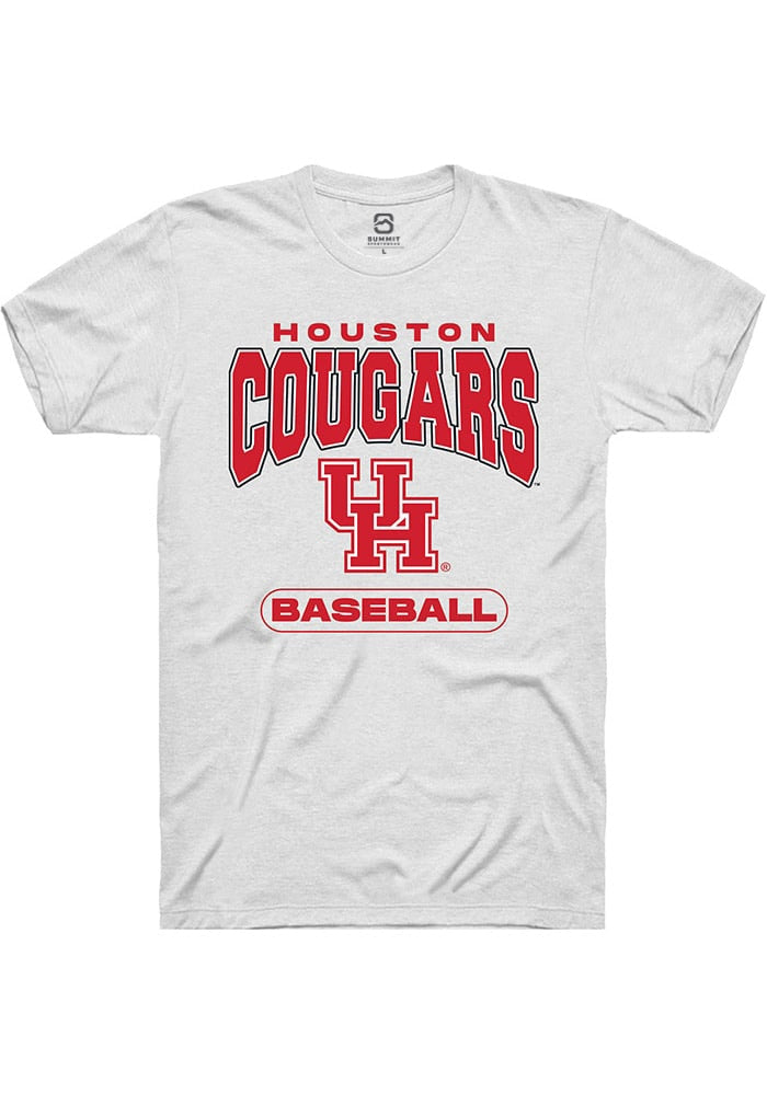 Houston Cougars White Baseball Short Sleeve T-Shirt