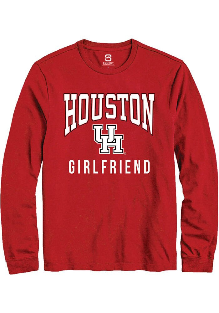 Houston Cougars Mens Red Girlfriend Long Sleeve T-Shirt