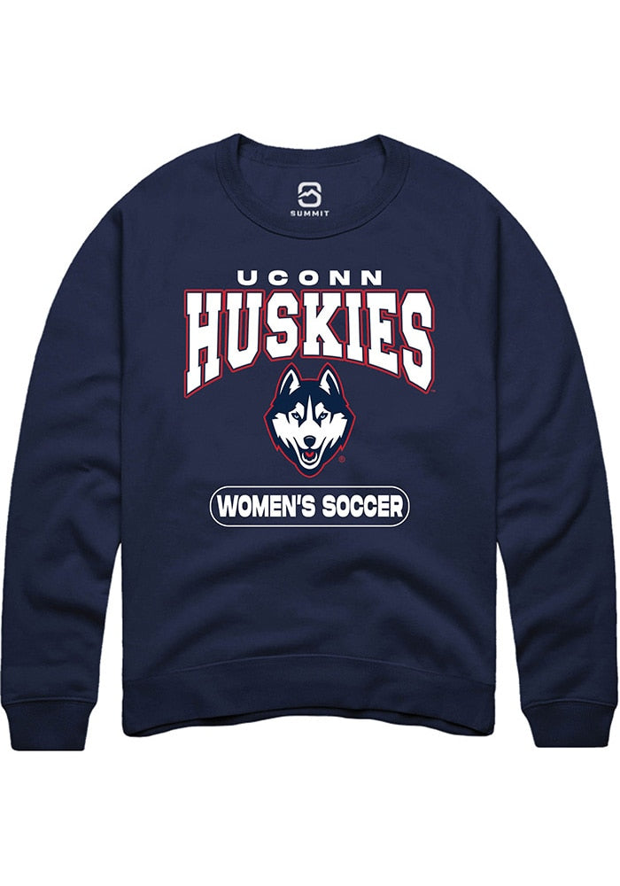 UConn Huskies Unisex Womens Soccer Navy Crew Sweatshirt