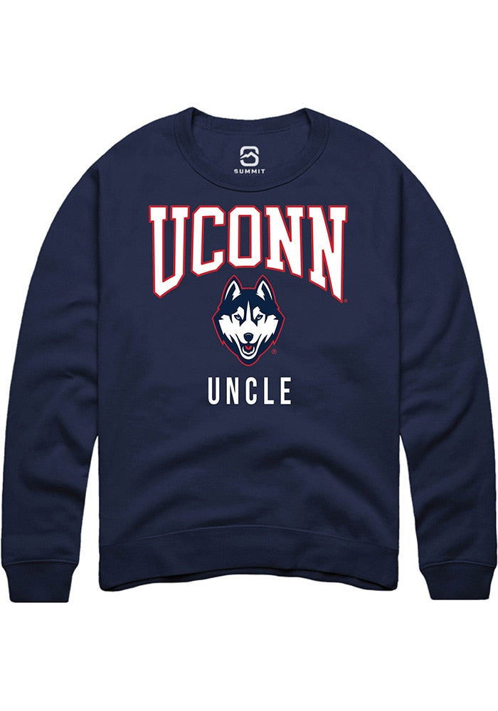 UConn Huskies Unisex Uncle Navy Crew Sweatshirt