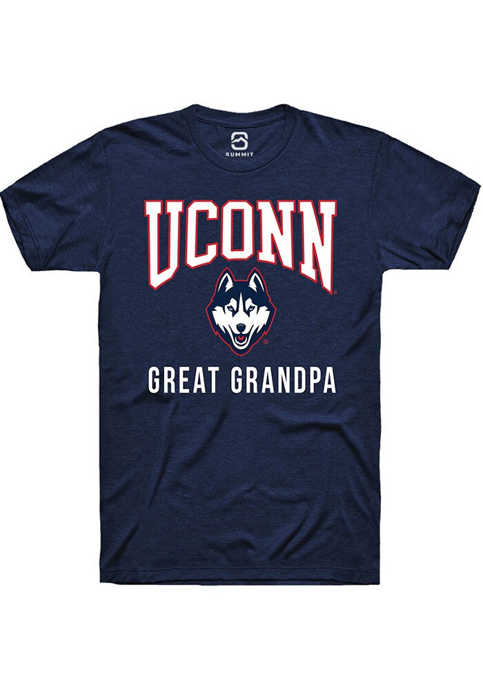 UConn Huskies Unisex Great Grandpa Navy Short Sleeve T-Shirt
