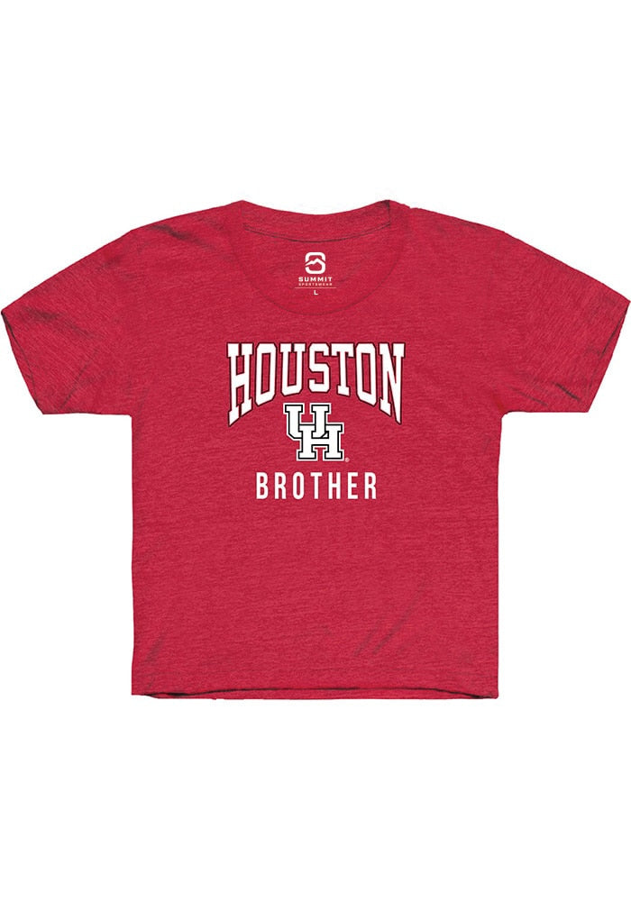 Houston Cougars Youth Red Brother Short Sleeve T-Shirt