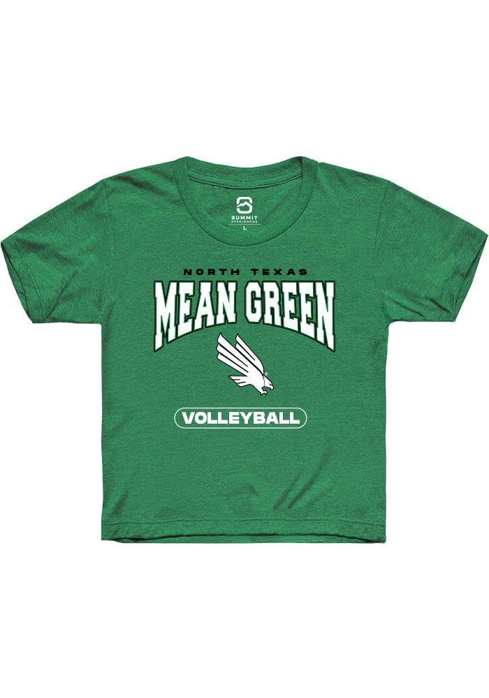 North Texas Mean Green Youth Kelly Green Volleyball Short Sleeve T-Shirt