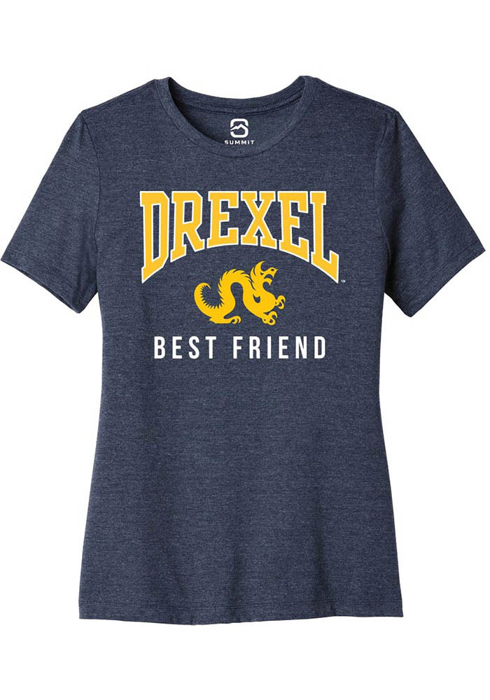 Drexel Dragons Womens Navy Blue Best Friend Short Sleeve T-Shirt