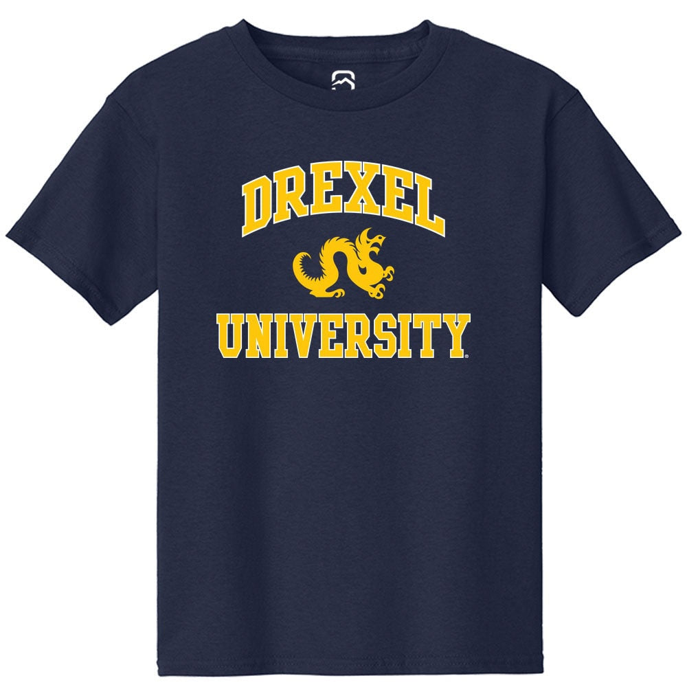 Drexel Dragons Youth Navy Blue No 1 Primary Short Sleeve T-Shirt