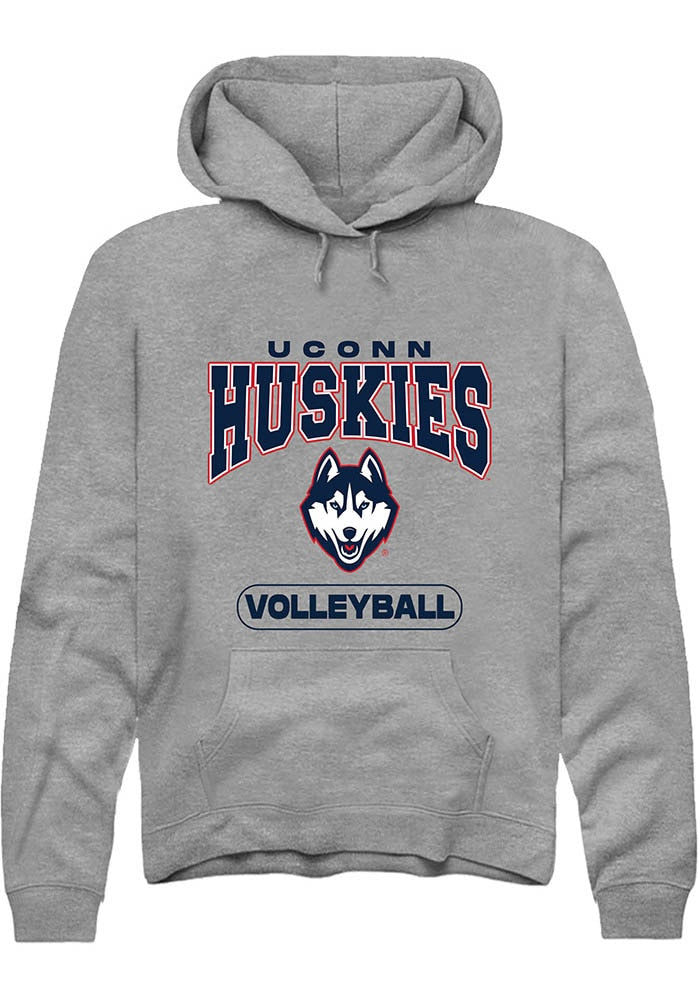 UConn Huskies Unisex Volleyball Heather Graphite Hoodie