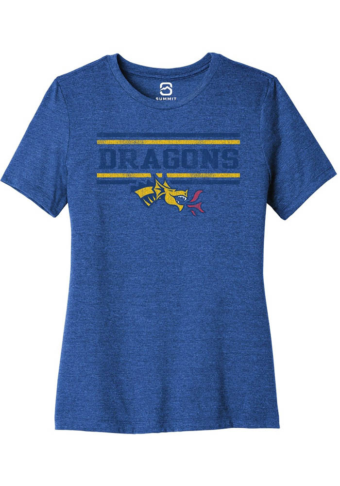 Drexel Dragons Womens Blue Bars Short Sleeve T-Shirt