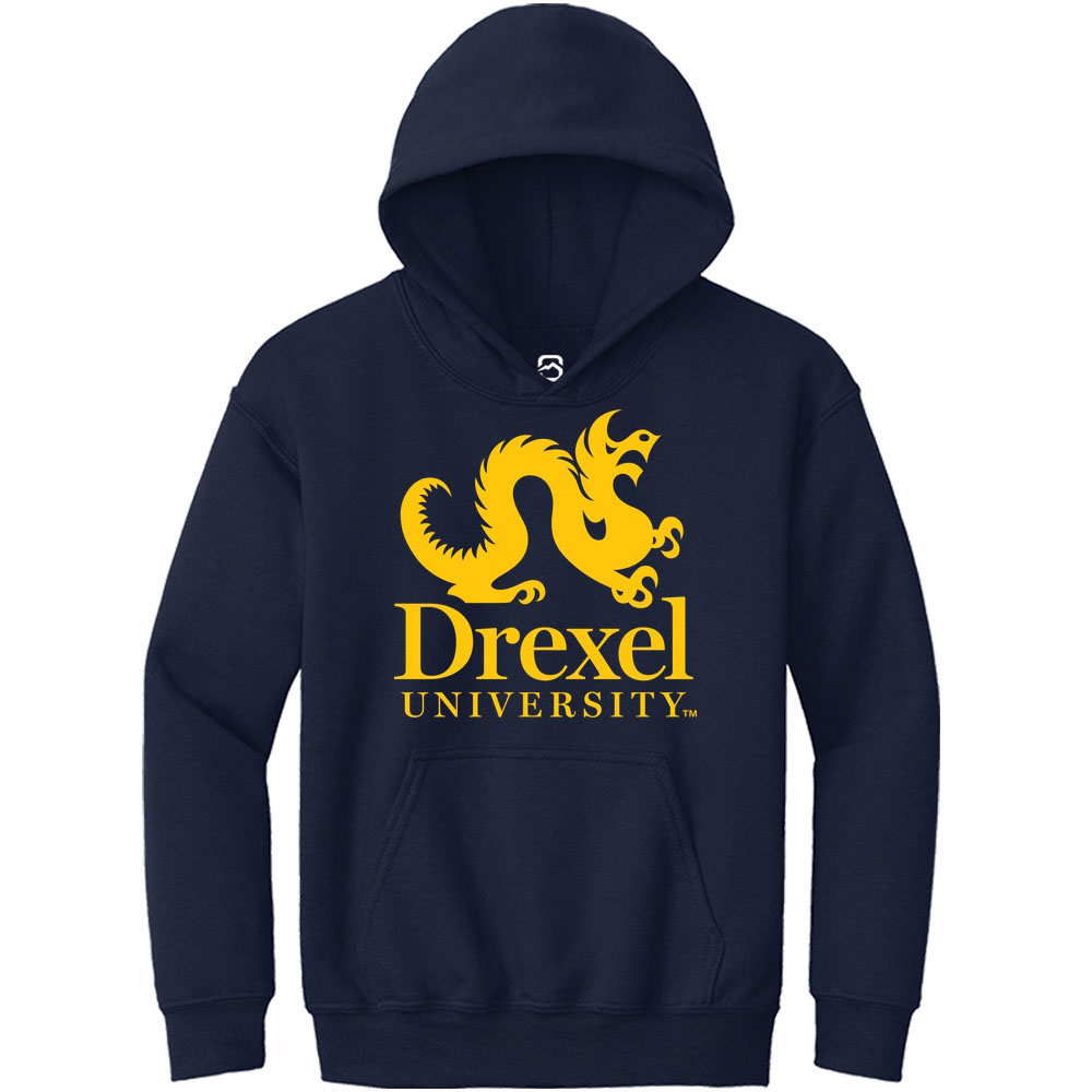 Drexel Dragons Youth Navy Blue Primary Logo Long Sleeve Hoodie