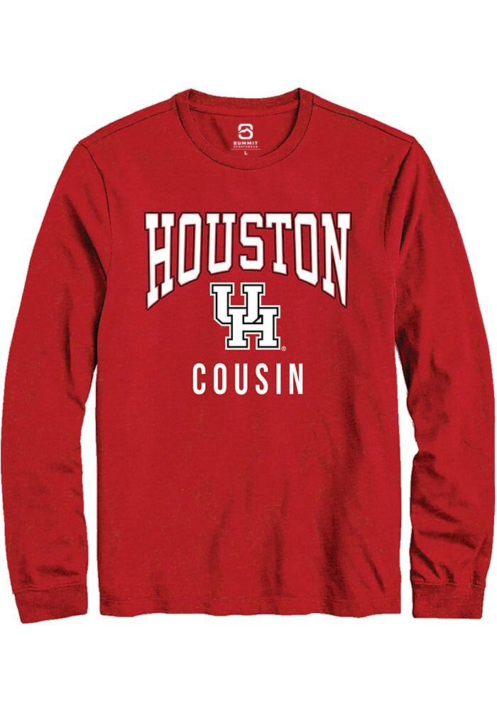 Houston Cougars Mens Red Cousin Long Sleeve T-Shirt