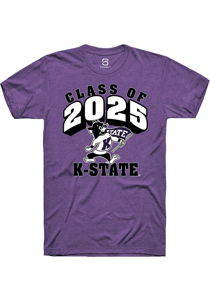 K-State Wildcats Purple Class of 2025 Short Sleeve T-Shirt