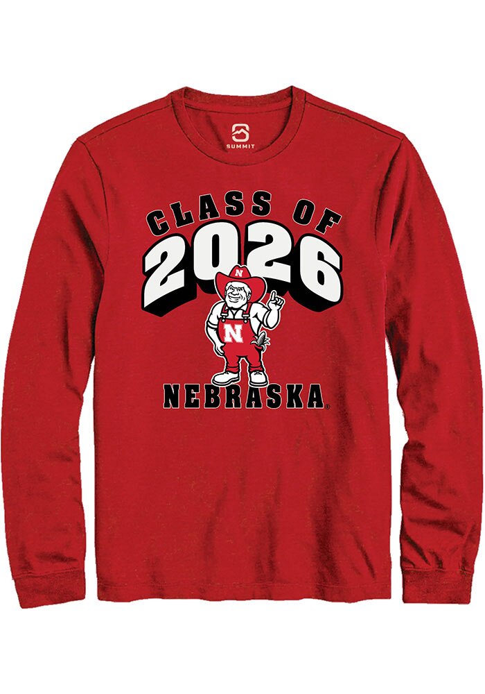 Nebraska Cornhuskers Red Class of 2026 Long Sleeve T-Shirt