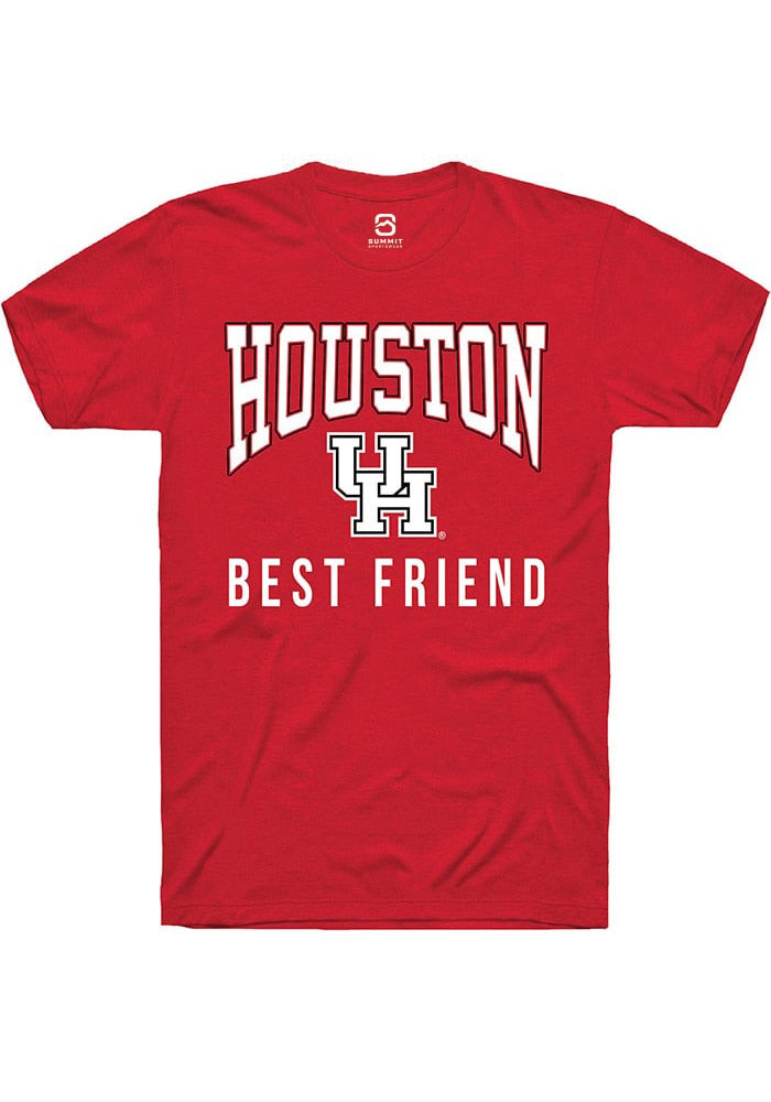 Houston Cougars Red Best Friend Design Short Sleeve Fashion T-Shirt