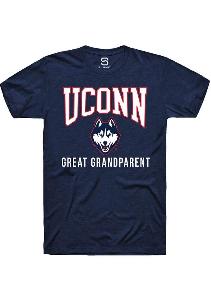 UConn Huskies Unisex Great Grandparent Navy Short Sleeve T-Shirt