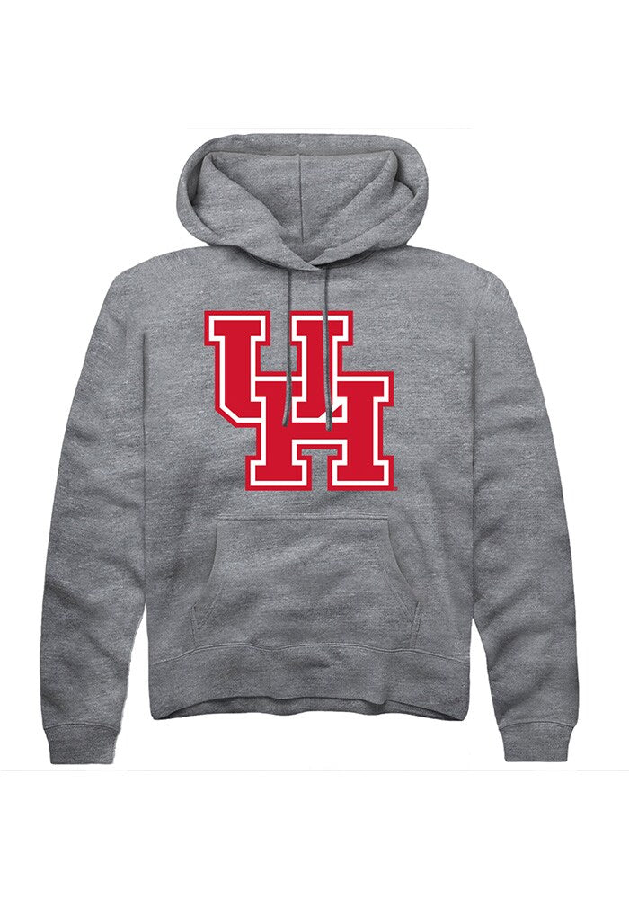 Houston Cougars Mens Graphite Primary Logo Long Sleeve Hoodie