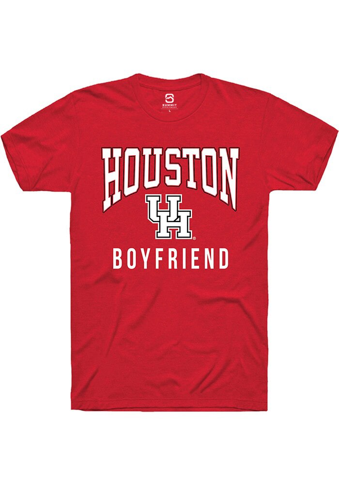 Houston Cougars Red Boyfriend Short Sleeve T-Shirt