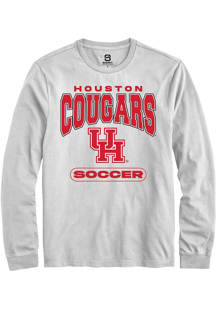 Houston Cougars White Soccer Long Sleeve T-Shirt