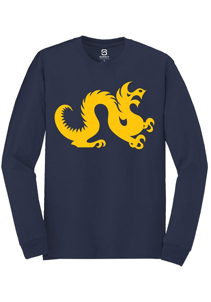 Drexel Dragons Navy Blue Primary Logo Long Sleeve T-Shirt