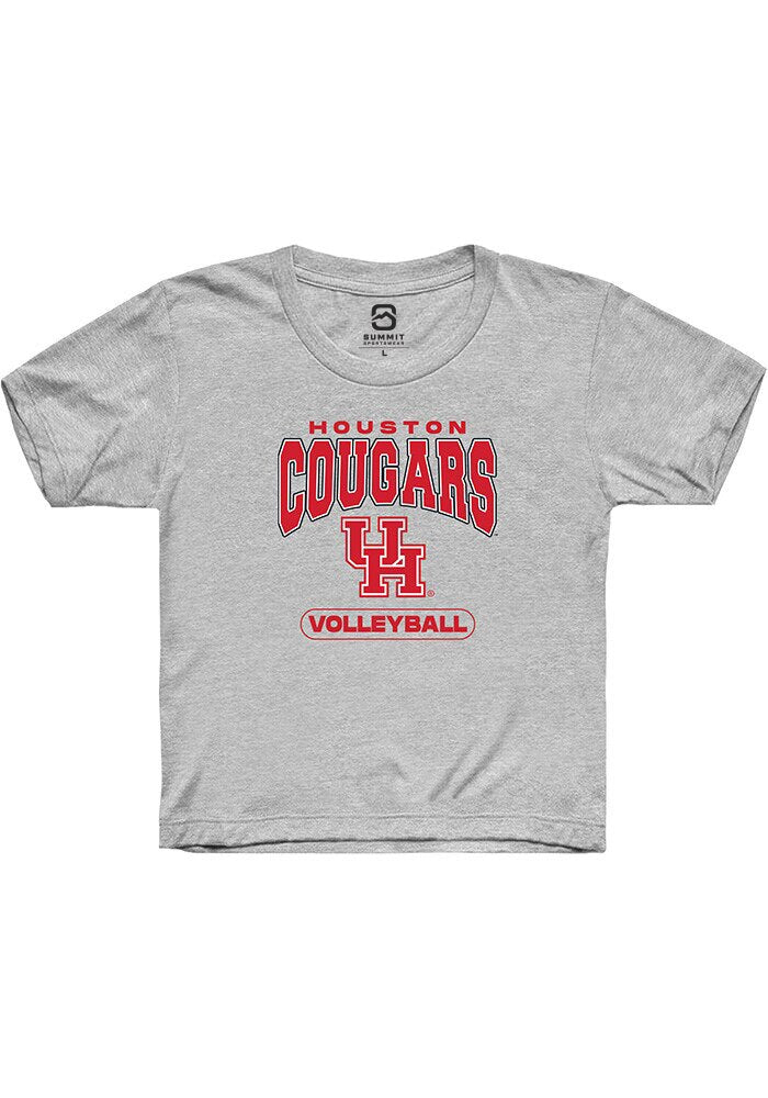 Houston Cougars Youth Grey Volleyball Short Sleeve T-Shirt