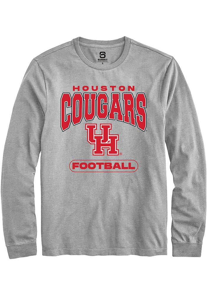 Houston Cougars Grey Football Long Sleeve T-Shirt