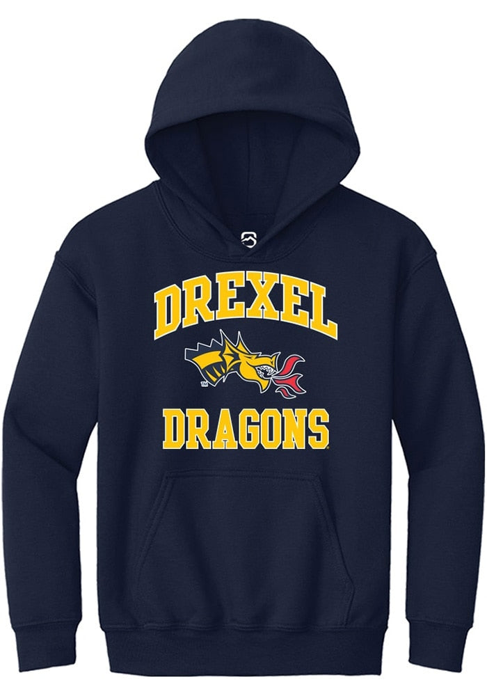 Drexel Dragons Youth Navy Blue No 1 Primary Long Sleeve Hoodie